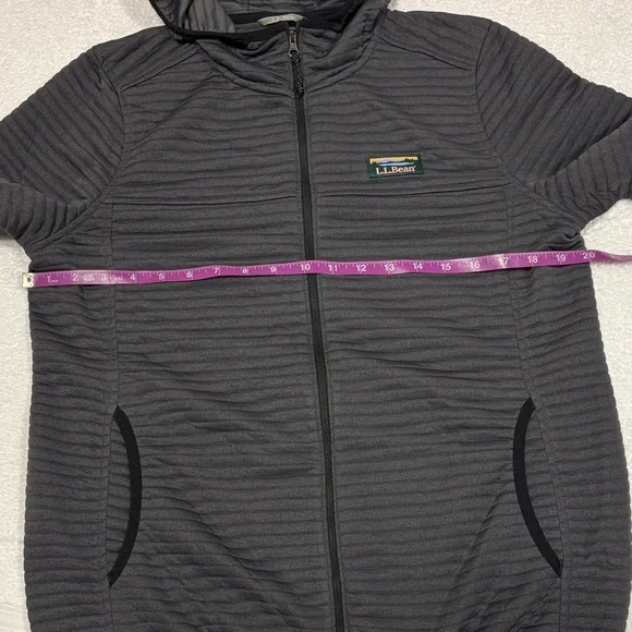 Ll bean charcoal grey Women's Airlight Knit Full-Zip hoodie small - Picture 5 of 8